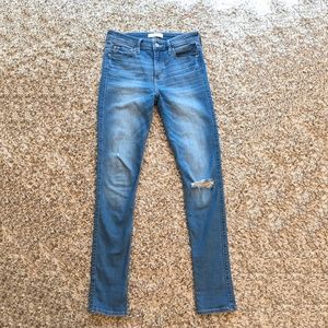 Abercrombie & Fitch Distressed High-Rise Jeggings